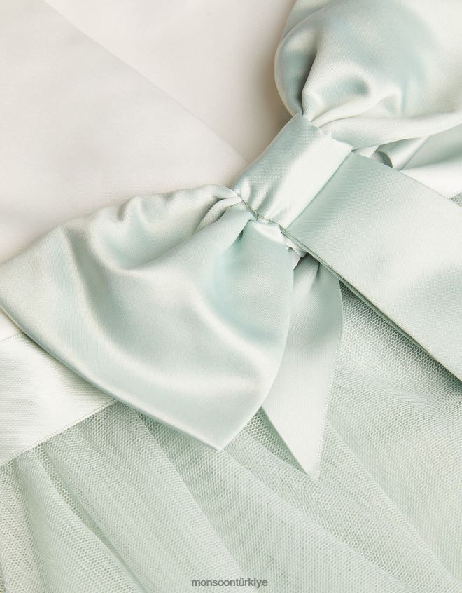 Monsoon kız bebek tül nedime elbisesi JH86BT2051 Giyim yeşil