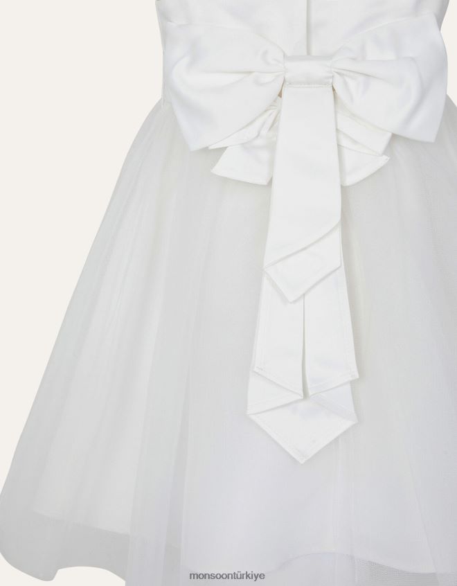 Monsoon kız bebek tül nedime elbisesi JH86BT2057 Giyim fildişi