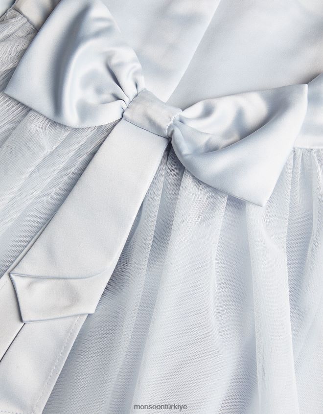 Monsoon kız bebek tül nedime elbisesi JH86BT2126 Giyim gri