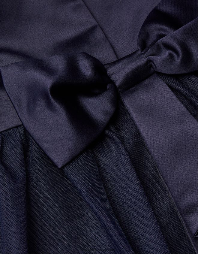 Monsoon kız bebek tül nedime elbisesi JH86BT2146 Giyim Mavi Donanma)