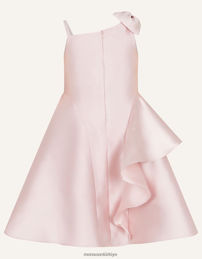 Monsoon kız bonnie fiyonklu tek omuz elbise JH86BT2025 Giyim pembe (koyu pembe)