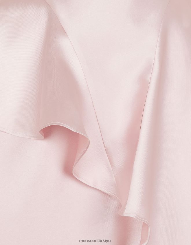 Monsoon kız bonnie fiyonklu tek omuz elbise JH86BT2025 Giyim pembe (koyu pembe)