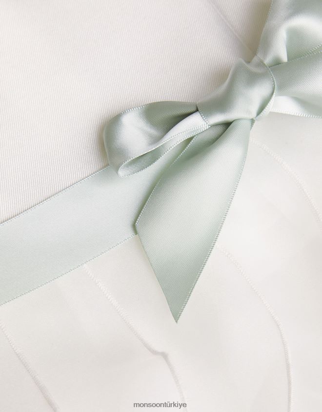 Monsoon kız cannes organze fırfırlı elbise JH86BT1636 Giyim fildişi