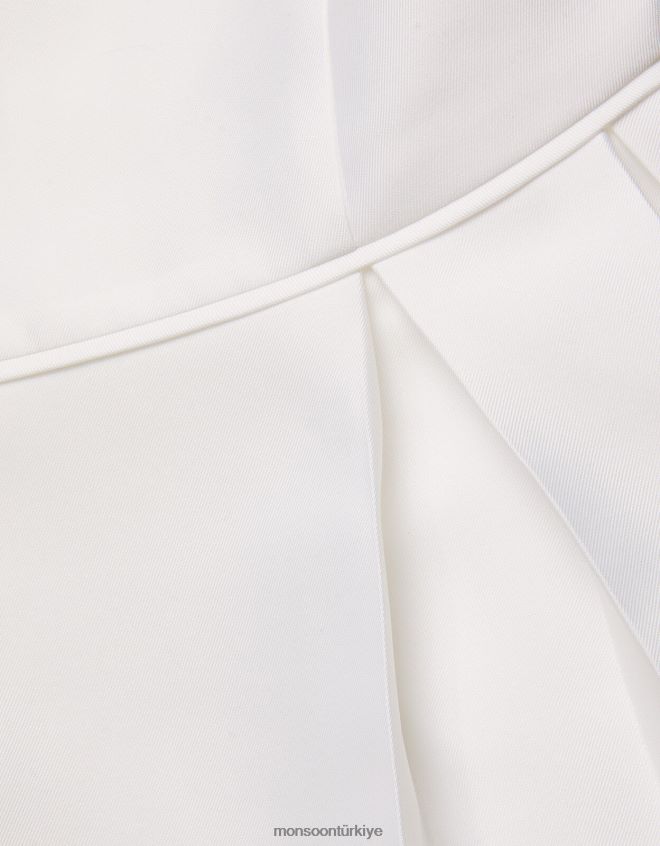 Monsoon kız düşes dimi bardot balo elbisesi JH86BT1927 Giyim fildişi