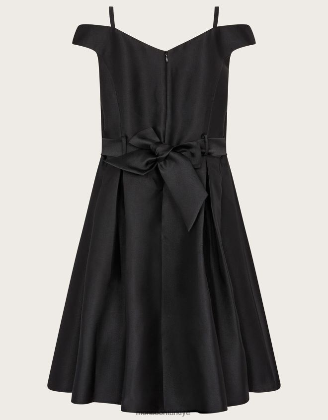 Monsoon kız düşes dimi bardot balo elbisesi JH86BT1942 Giyim siyah