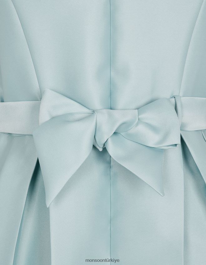 Monsoon kız düşes dimi bardot balo elbisesi JH86BT2034 Giyim yeşil