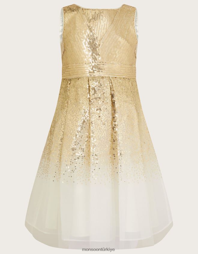 Monsoon kız elle pullu parti elbisesi JH86BT1764 Giyim şık