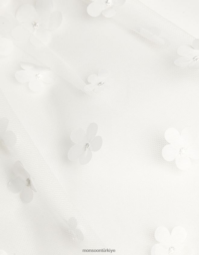 Monsoon kız freya 3d tüplü nedime elbisesi JH86BT1960 Giyim fildişi