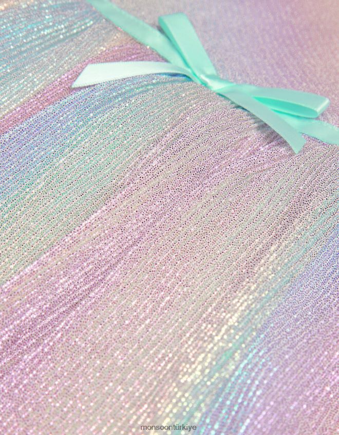 Monsoon kız gökkuşağı plisse anvelop elbise JH86BT1664 Giyim çok