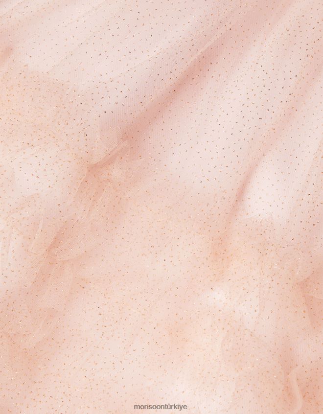 Monsoon kız harikalar diyarı fırfırlı ışıltılı elbise JH86BT1849 Giyim pembe (soluk pembe)