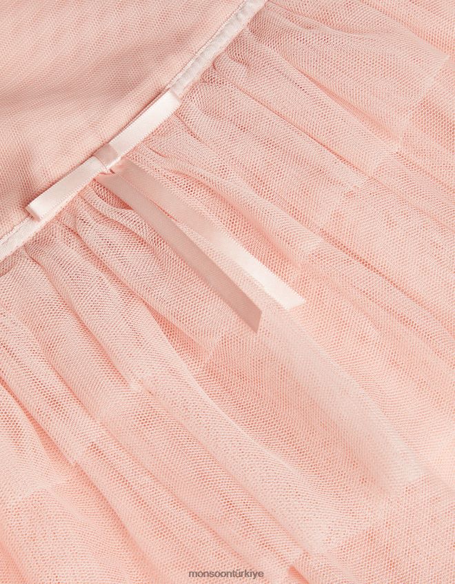 Monsoon kız harikalar diyarı fırfırlı maxi elbise JH86BT1967 Giyim pembe (soluk pembe)