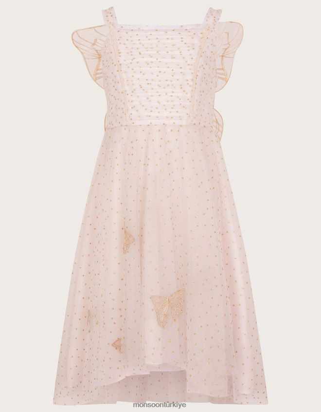 Monsoon kız harikalar diyarı kelebek kanatları elbise JH86BT1596 Giyim pembe