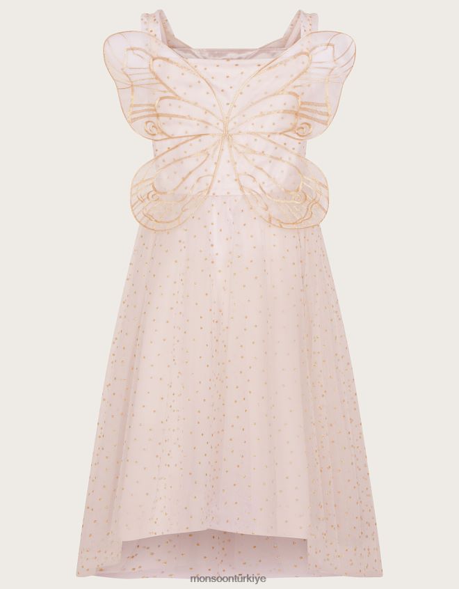 Monsoon kız harikalar diyarı kelebek kanatları elbise JH86BT1596 Giyim pembe