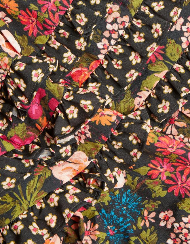 Monsoon kız çiçekli fırfırlı elbise JH86BT1763 Giyim zarif