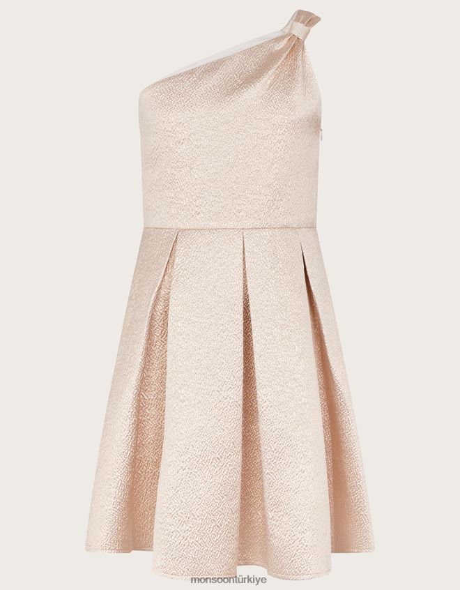 Monsoon kız jakarlı tek omuz elbise JH86BT1946 Giyim altın