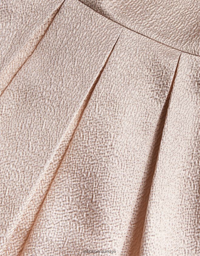 Monsoon kız jakarlı tek omuz elbise JH86BT1946 Giyim altın