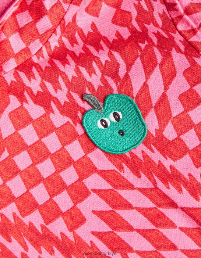 Monsoon kız kapüşonlu patenci elbise JH86BT1655 Giyim kırmızı