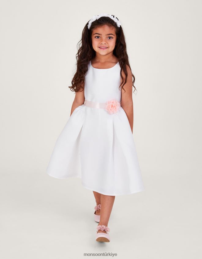 Monsoon kız kutsal düşes dimi nedime elbisesi JH86BT1875 Giyim fildişi