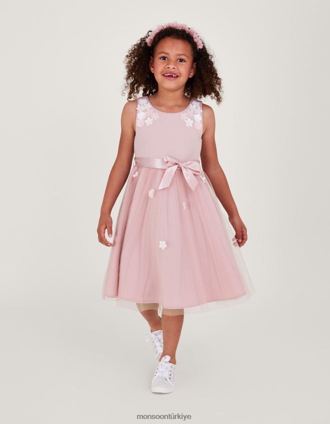 Monsoon kız layla 3d tüplü elbise JH86BT1937 Giyim pembe