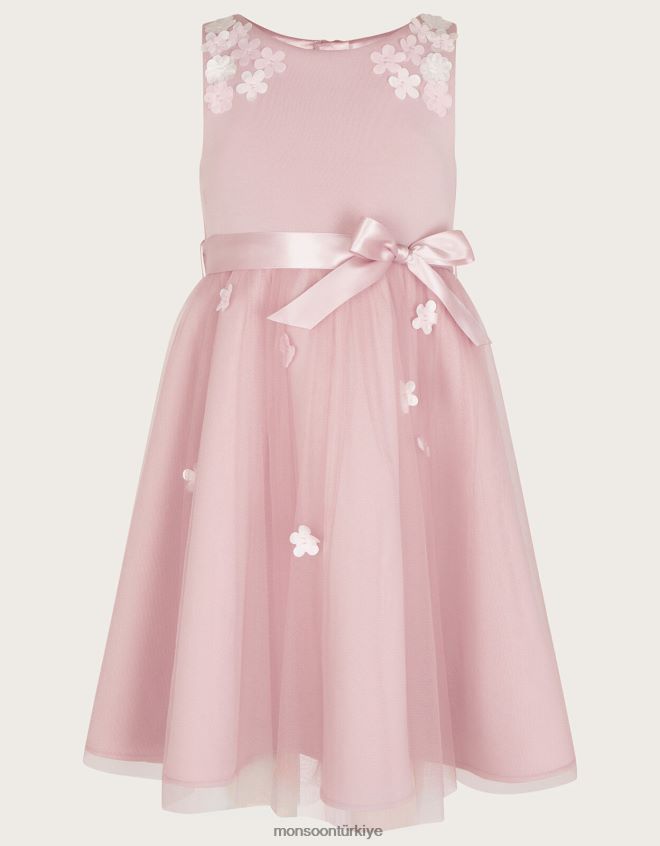 Monsoon kız layla 3d tüplü elbise JH86BT1937 Giyim pembe