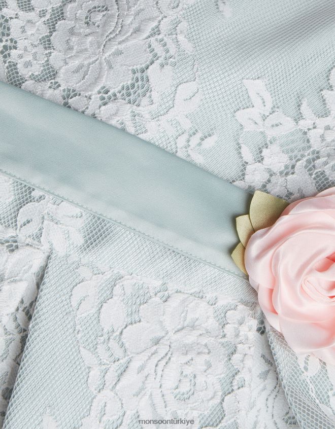 Monsoon kız lola dantel elbise JH86BT1905 Giyim yeşil