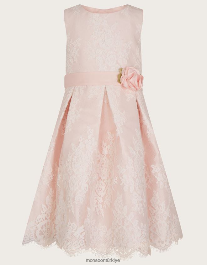 Monsoon kız lola dantel elbise JH86BT1943 Giyim pembe