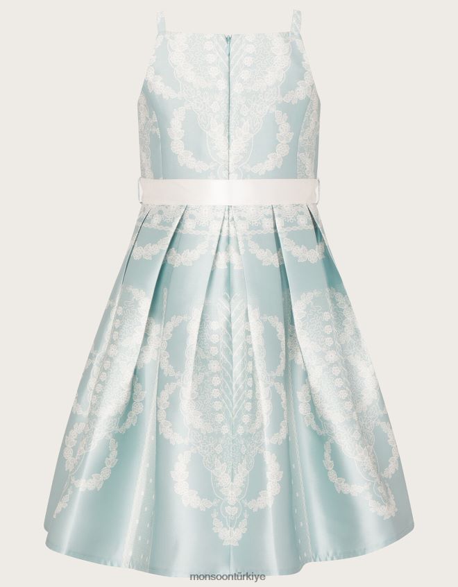 Monsoon kız madeline düşes elbisesi JH86BT1888 Giyim mavi