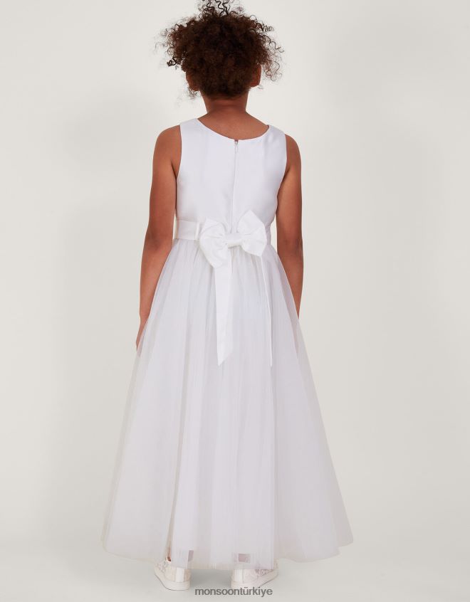 Monsoon kız odette alice tül maxi elbise JH86BT1723 Giyim fildişi