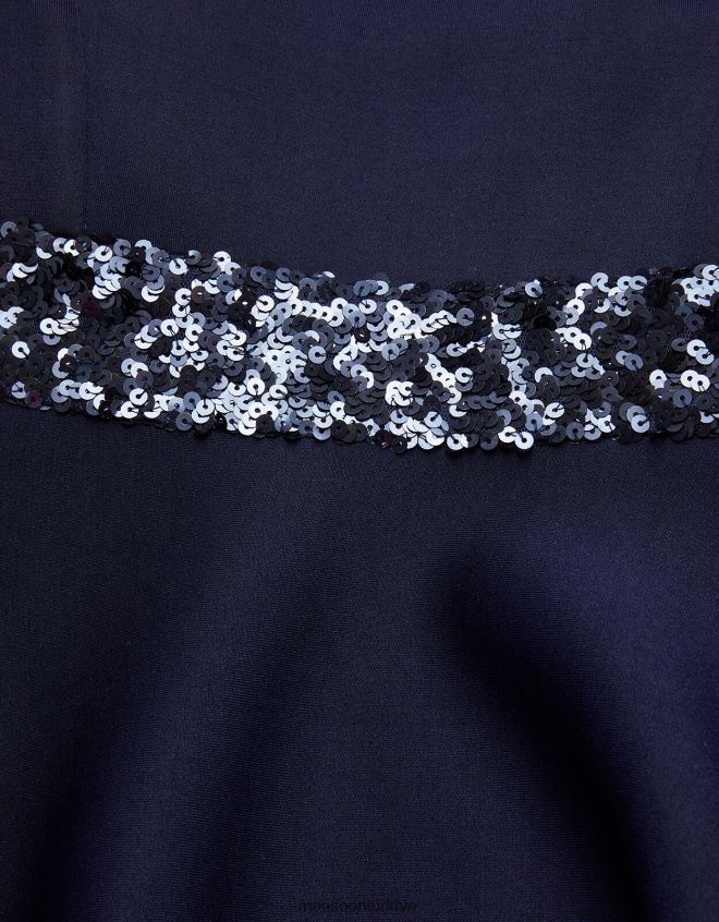 Monsoon kız pullu tüplü balo elbisesi JH86BT2038 Giyim Mavi Donanma)