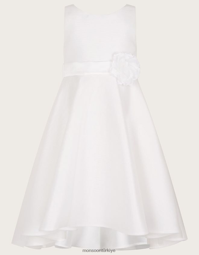 Monsoon kız sümbülteber yüksek düşük nedime elbisesi JH86BT1880 Giyim fildişi