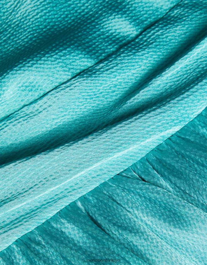 Monsoon kız saten kesim balo elbisesi JH86BT1887 Giyim yeşil