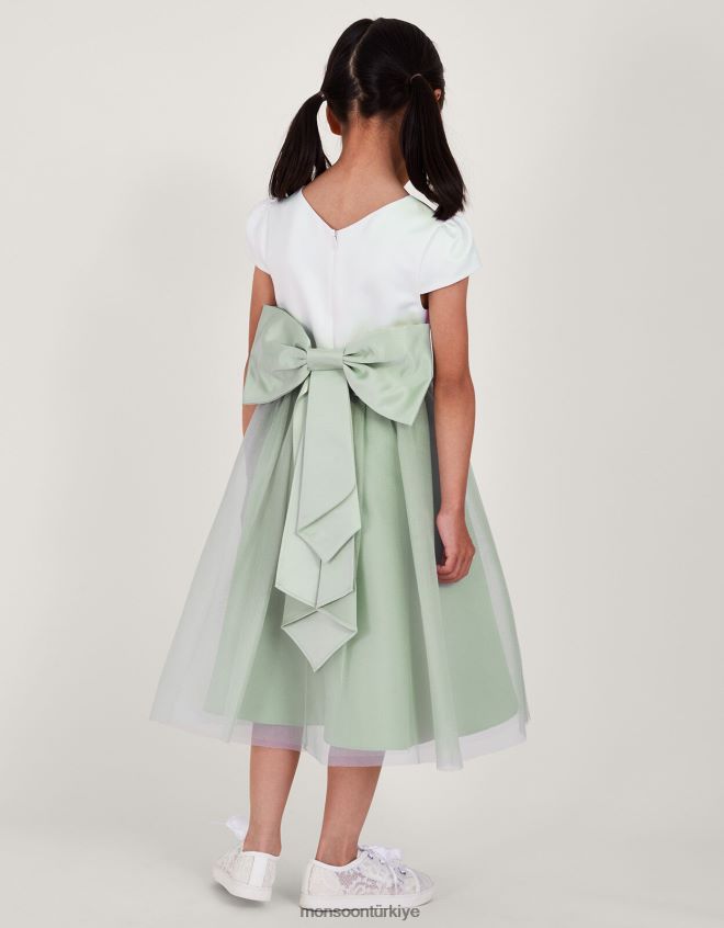 Monsoon kız tül nedime elbisesi JH86BT1564 Giyim yeşil