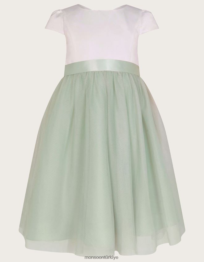 Monsoon kız tül nedime elbisesi JH86BT1564 Giyim yeşil