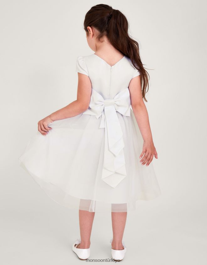 Monsoon kız tül nedime elbisesi JH86BT1868 Giyim fildişi