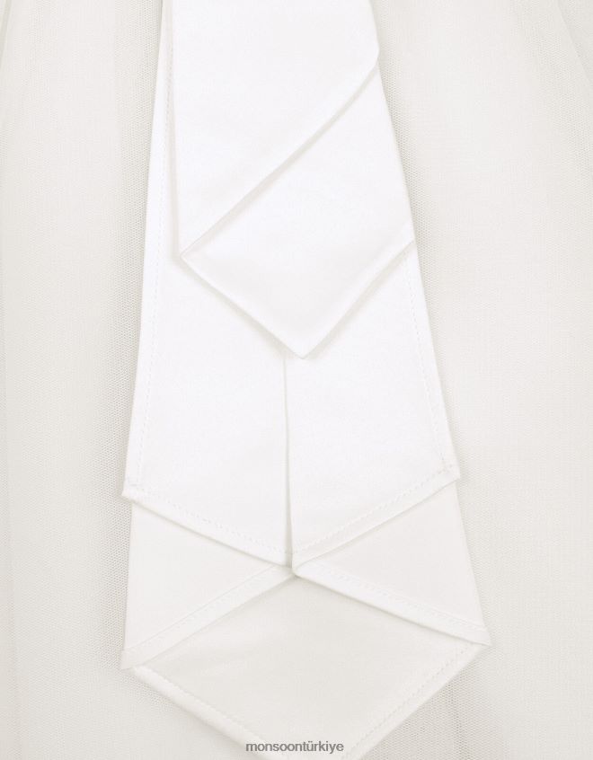 Monsoon kız tül nedime elbisesi JH86BT1868 Giyim fildişi