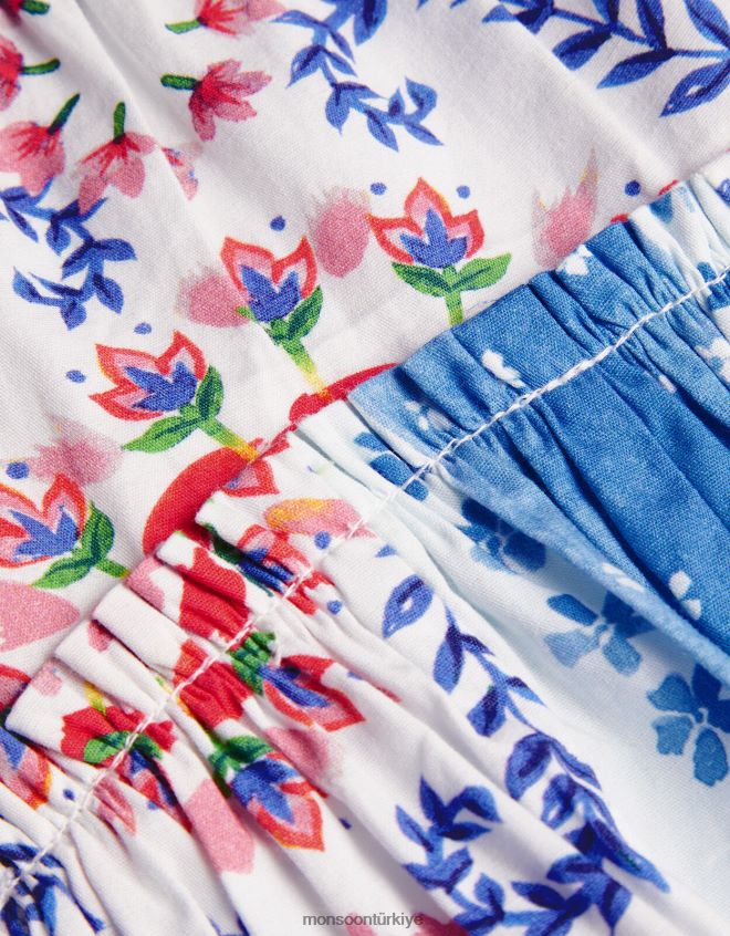 Monsoon kız tarihi çini tığ işi detaylı elbise JH86BT1874 Giyim fildişi