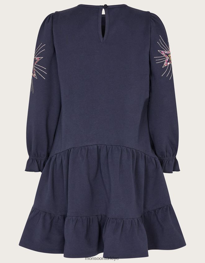 Monsoon kız tek boynuzlu at ter elbise JH86BT1575 Giyim Mavi Donanma)