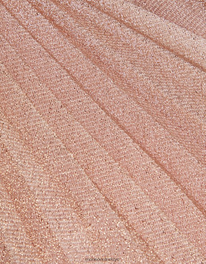 Monsoon kız yaldızlı gül pilili parti elbisesi JH86BT1769 Giyim pembe