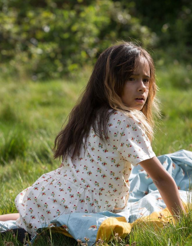 Monsoon çocuklar küçük yeşil radikaller bahar çiçekleri elbisenin düğmesi JH86BT1982 Giyim çok