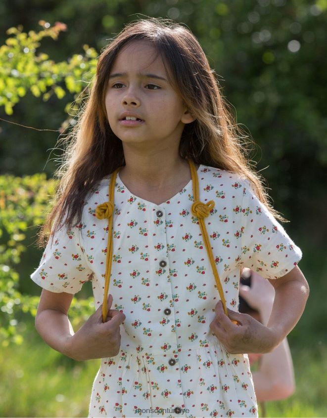 Monsoon çocuklar küçük yeşil radikaller bahar çiçekleri elbisenin düğmesi JH86BT1982 Giyim çok