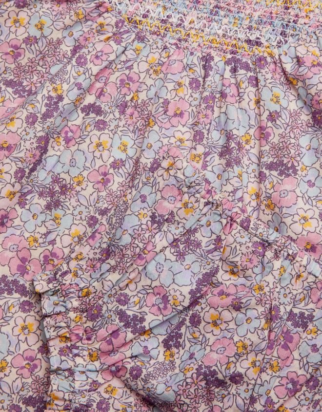 Monsoon çocuklar yeni doğan küçük desenli elbise seti JH86BT2176 Giyim mor (leylak)