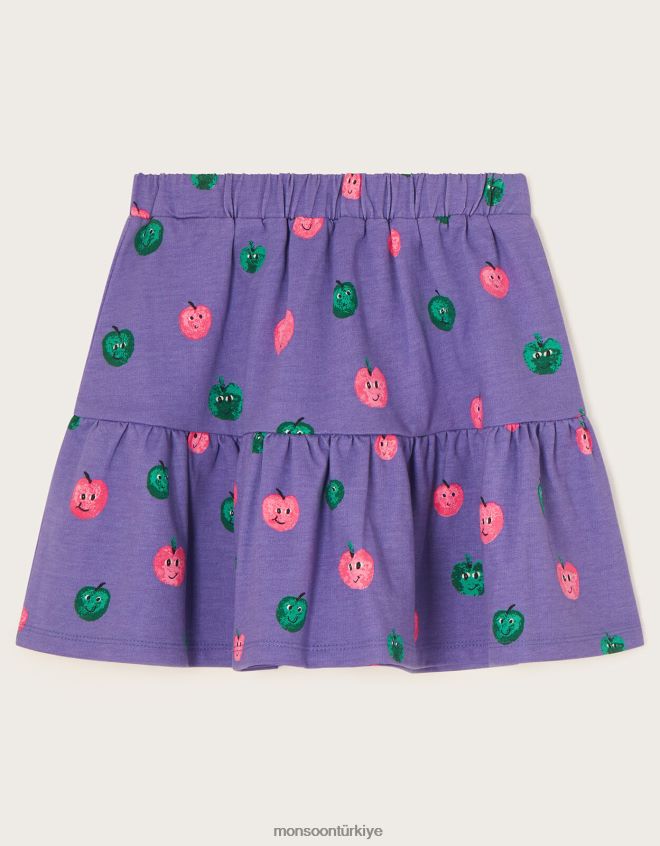 Monsoon kız mutlu elmalar etek JH86BT1651 Giyim mor