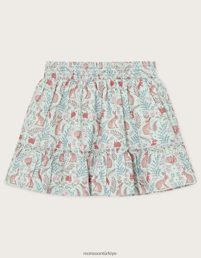 Monsoon kız tavşan etek wwf-uk işbirliği JH86BT1750 Giyim yeşil