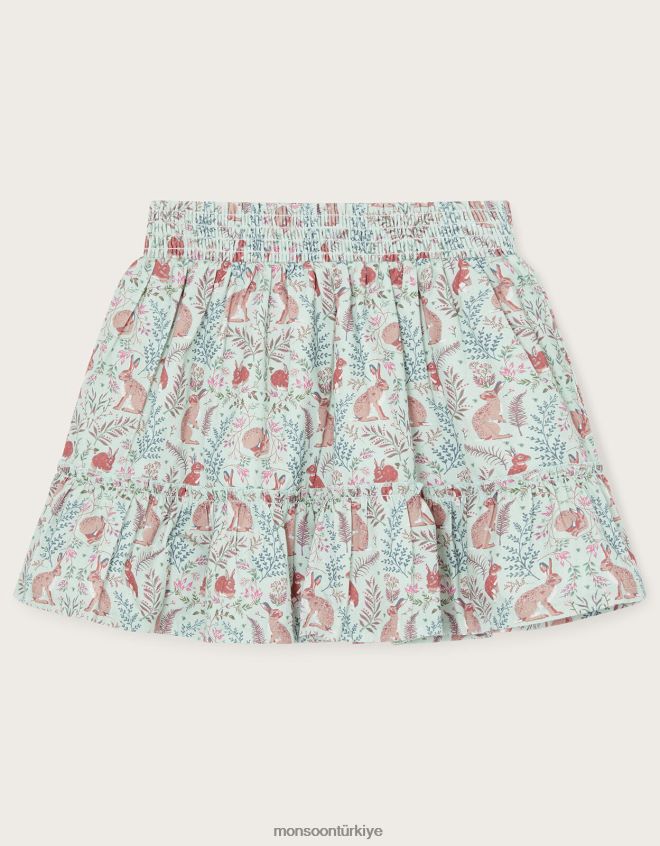 Monsoon kız tavşan etek wwf-uk işbirliği JH86BT1750 Giyim yeşil