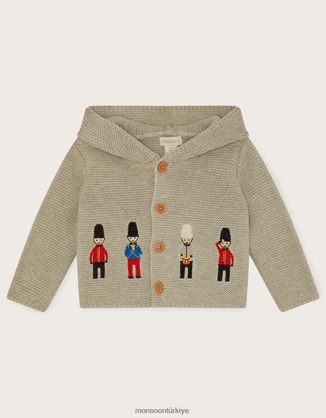 Monsoon çocuklar Londra tığ işi hırka JH86BT2198 Giyim gri