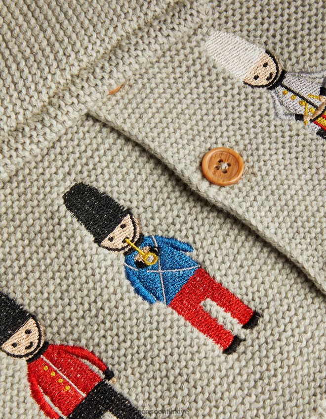 Monsoon çocuklar Londra tığ işi hırka JH86BT2198 Giyim gri