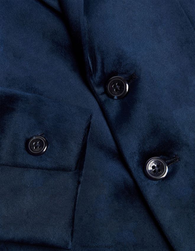 Monsoon erkek çocuk kadife akıllı blazer JH86BT2770 Giyim Mavi Donanma)