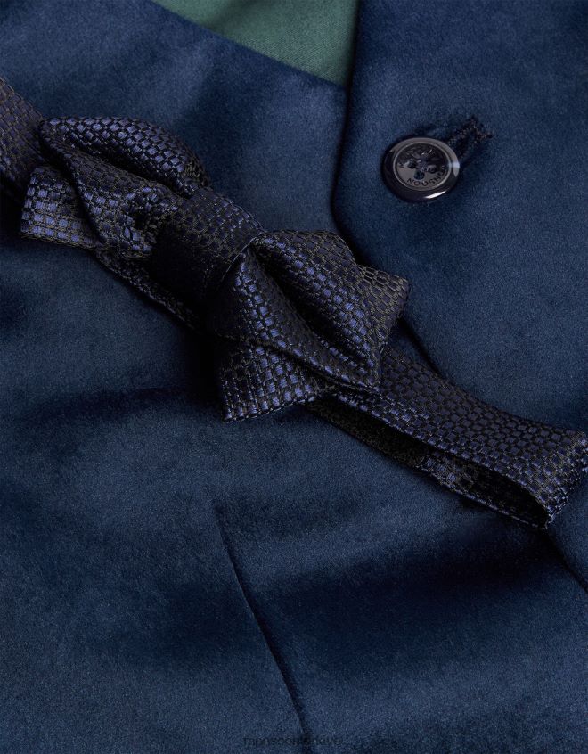 Monsoon erkek çocuk kadife yelek ve papyon takımı JH86BT2765 Giyim Mavi Donanma)