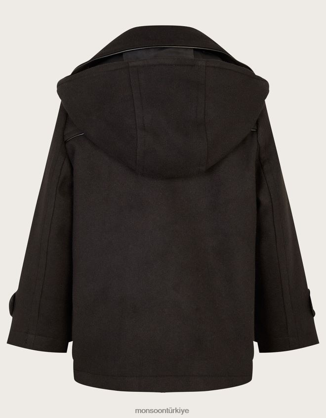 Monsoon erkek çocuk kapüşonlu tavuskuşu JH86BT2192 Giyim siyah