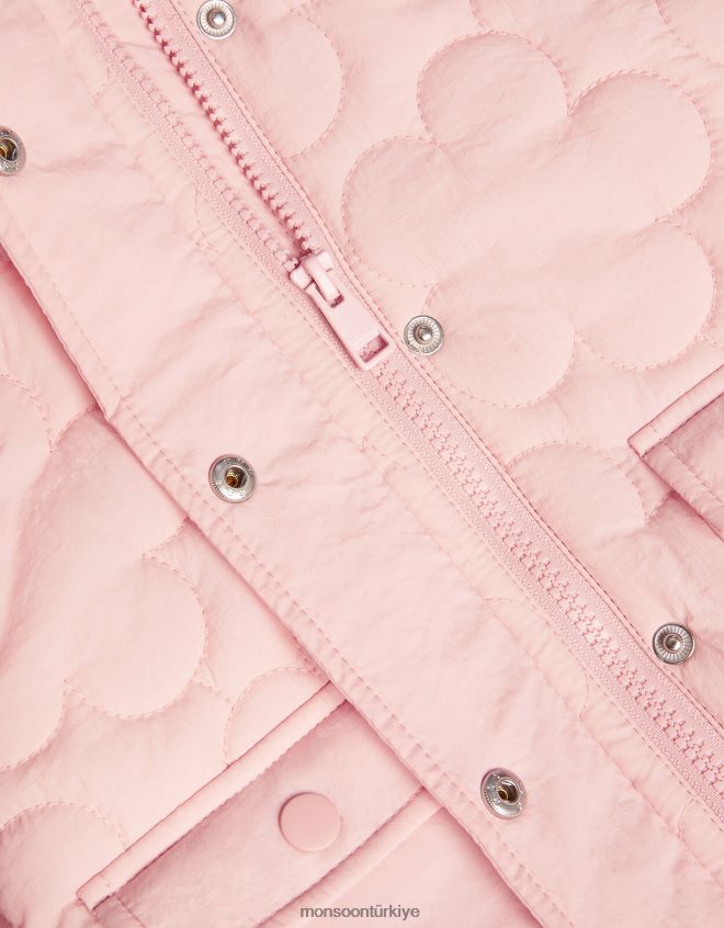 Monsoon kız bebek çiçekli kapitone kaban JH86BT2078 Giyim pembe (soluk pembe)